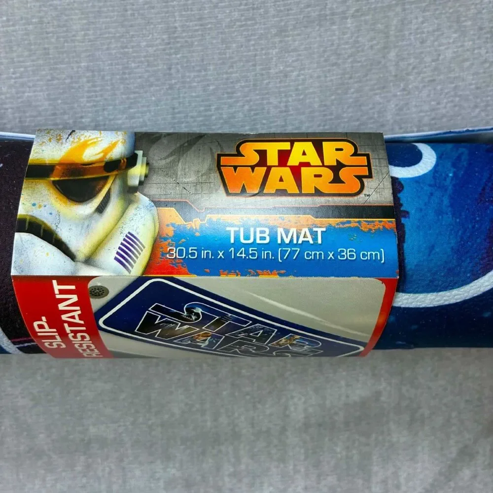 Star Wars Non Slip Shower Bath Tub Mat Bathroom Protector - New - 30.5